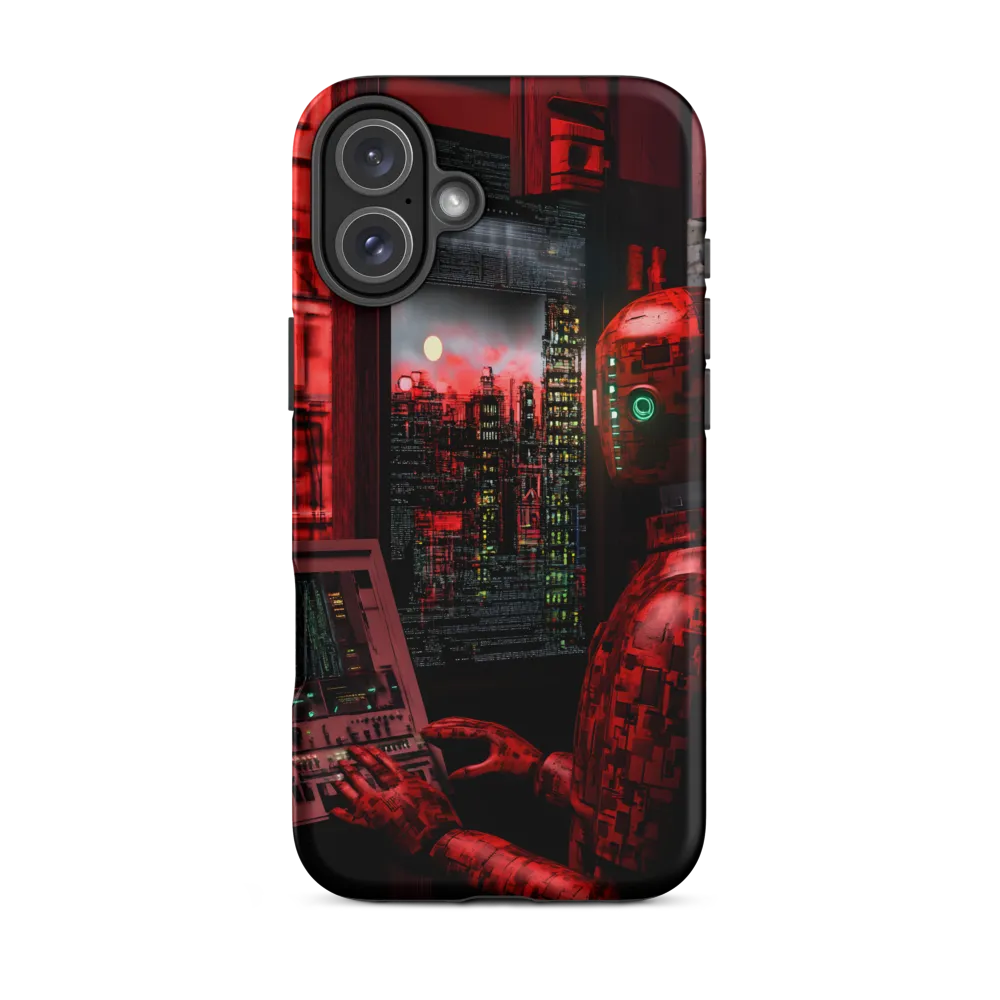Crimson Sentinel at the Control Window