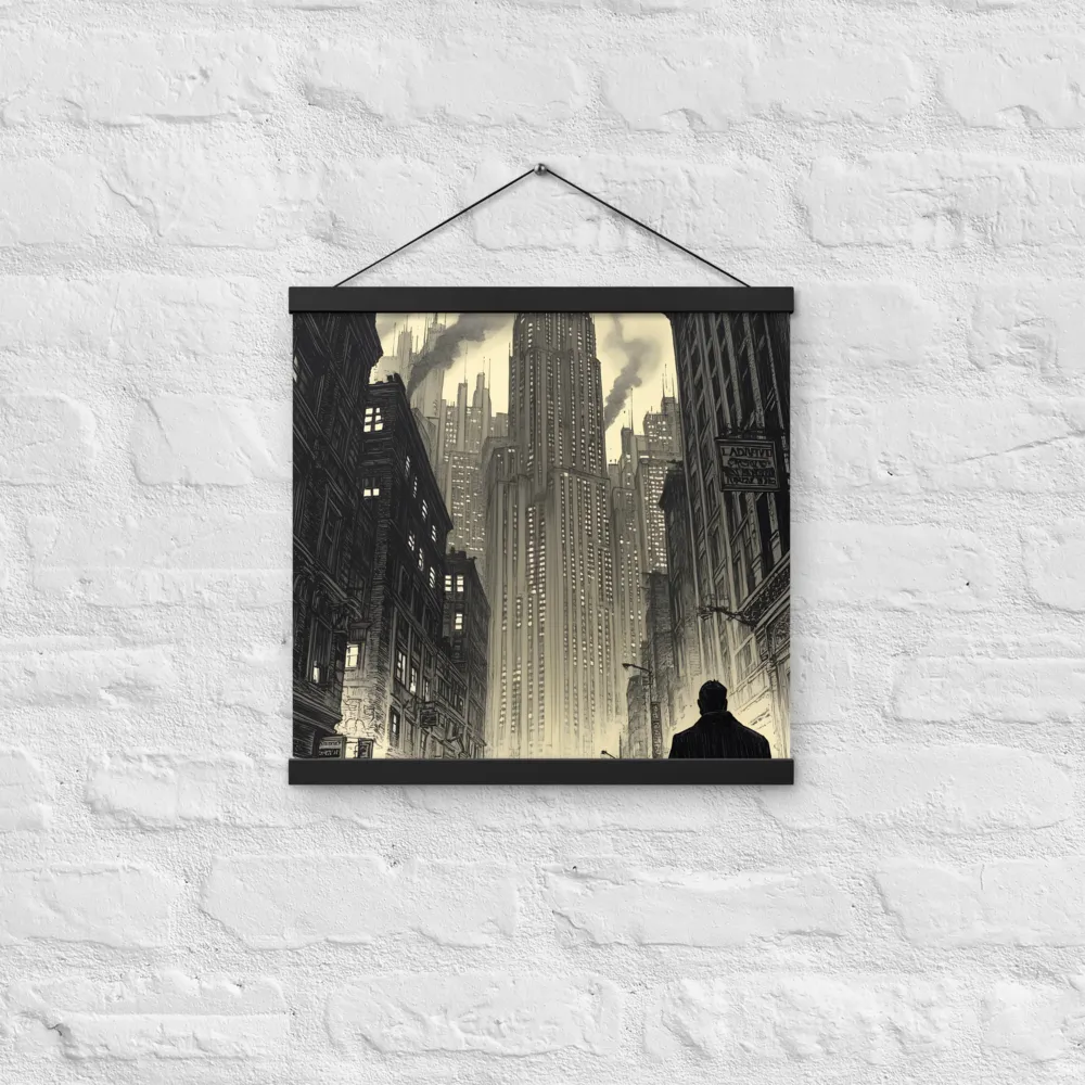 Echoes of the City | Poster With Black Wood Hanger | 16″×16″