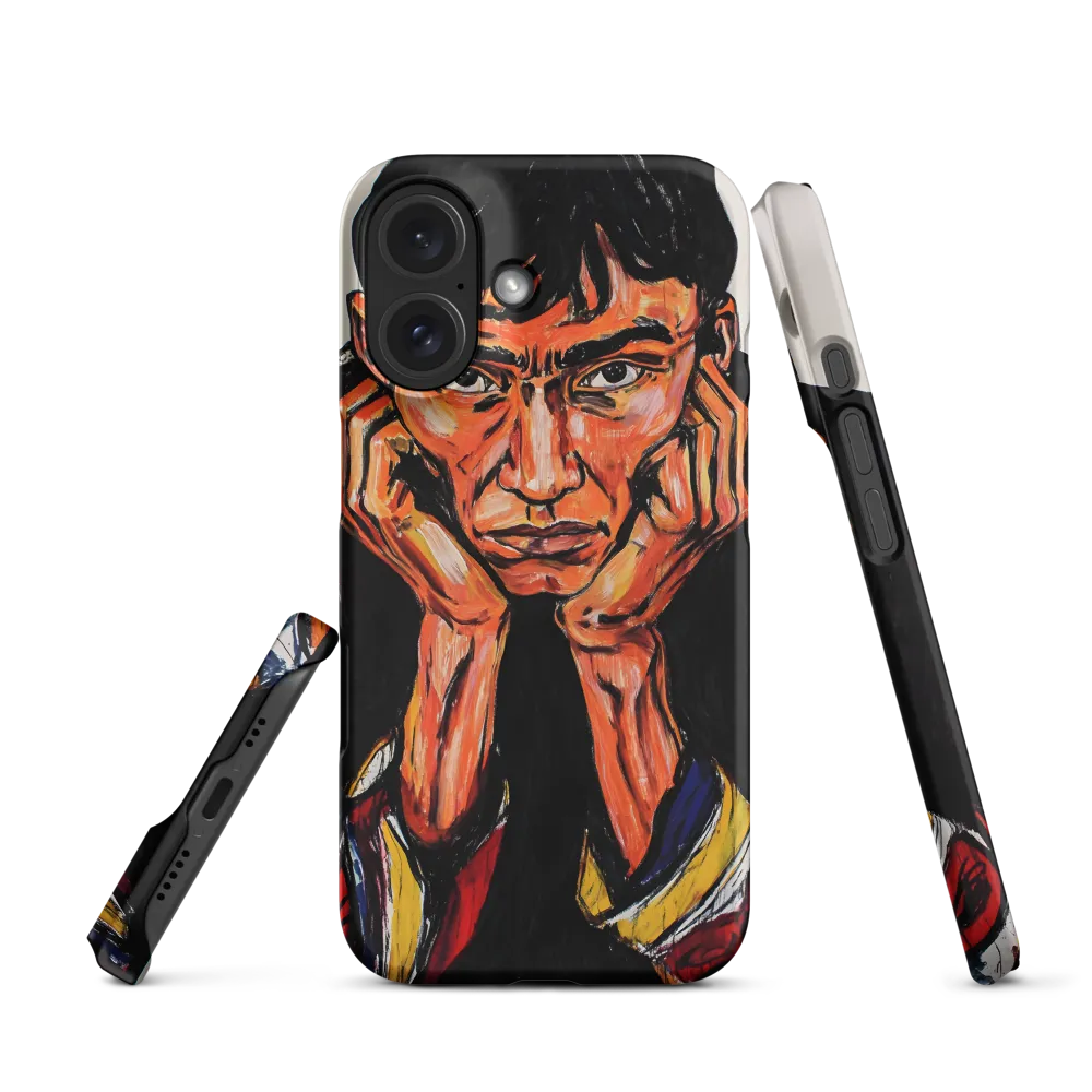 Contemplative Intensity: An Expressionist Portrait