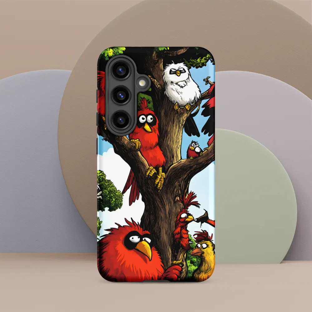 Whimsical Avian Gathering