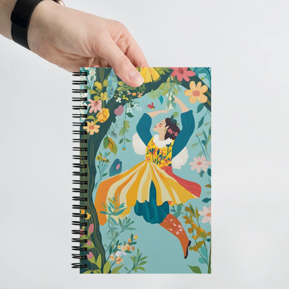 Dancing in Nature's Embrace | Spiral Notebook