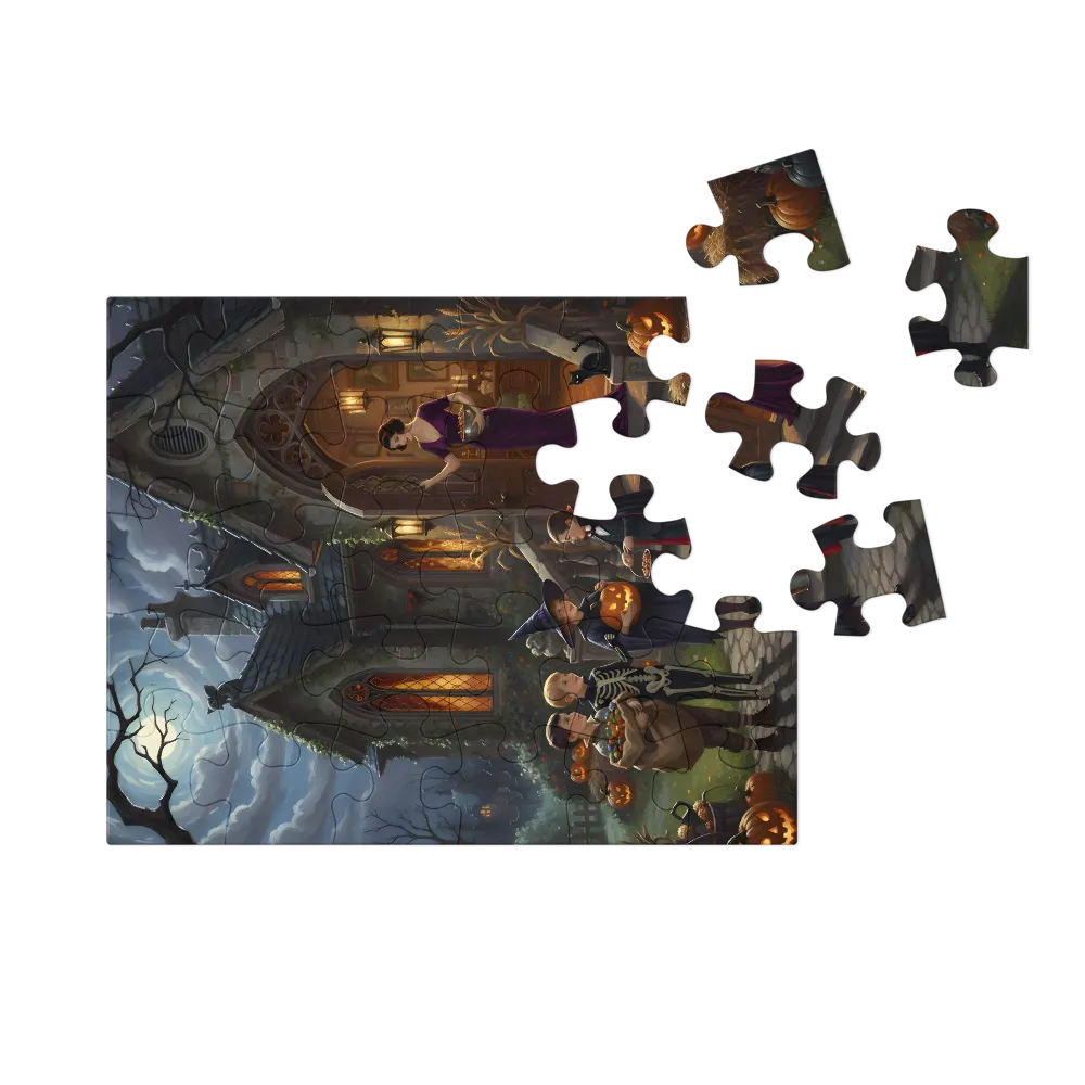 Moonlit Manor 
 Jigsaw Puzzle in Tin Box