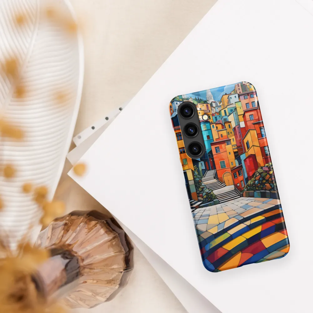 Vibrant Village: A Cubist Journey