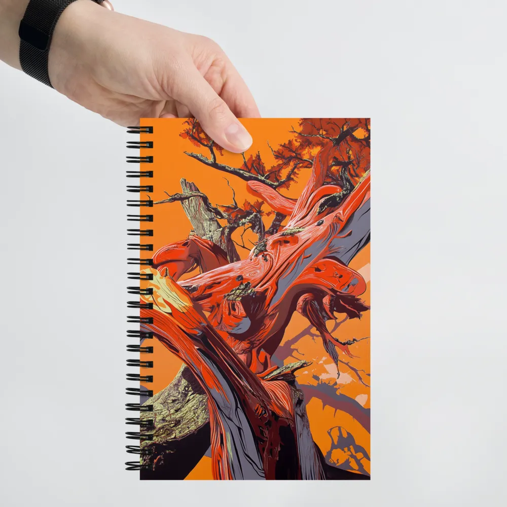 Life in Motion: An Abstract Tree | Spiral Notebook