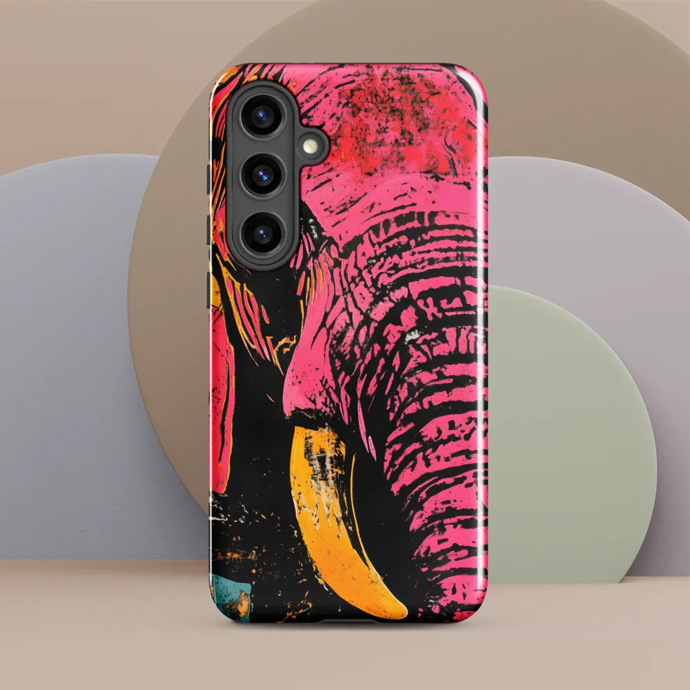 Bold Encounter: The Vibrant Elephant | Phone Case |  S24 Plus | Tough Case | Glossy