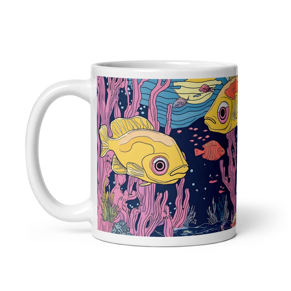 Underwater Dreamscape: A Playful Encounter | Mug with White inside | 11 oz