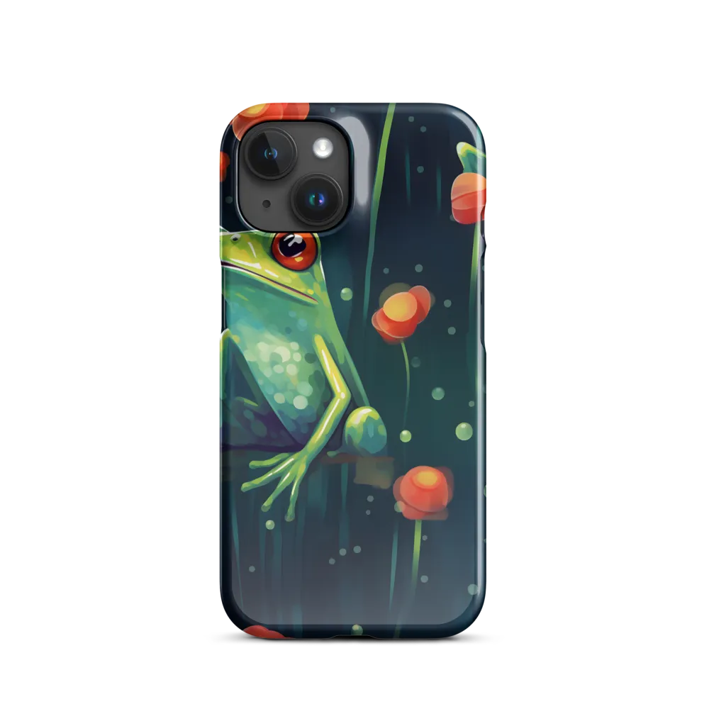 Playful Frogs in a Lush Pond