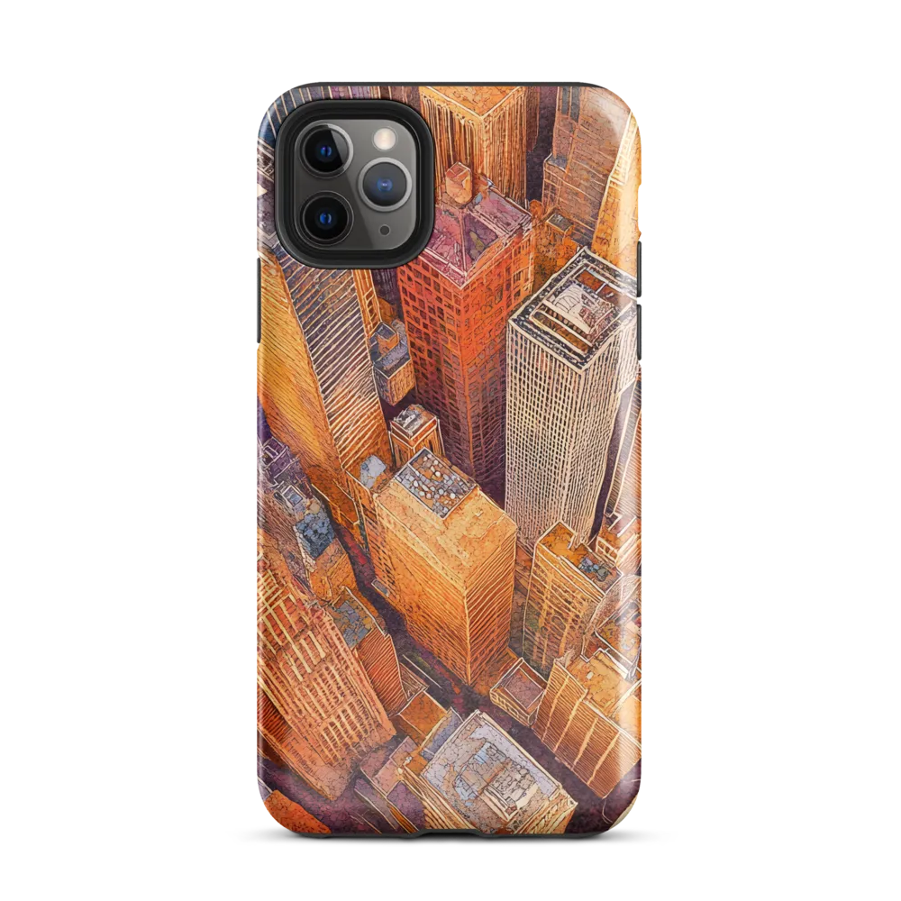 Urban Symphony in Orange and Purple | Phone Case |  11 Pro Max | Tough Case | Glossy