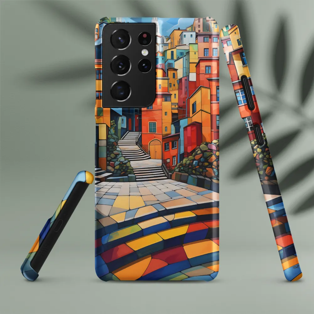 Vibrant Village: A Cubist Journey