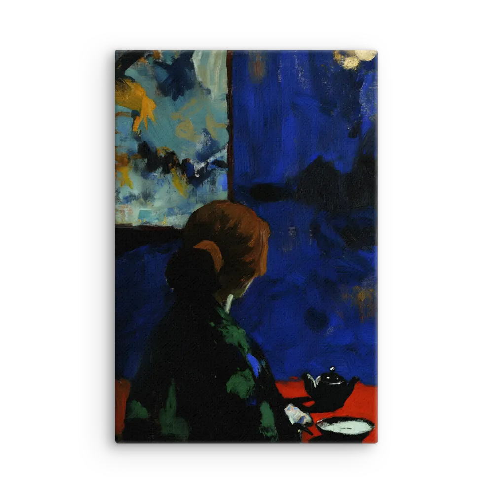 Contemplation Under the Night Sky | Thin Canvas | 12″×18″