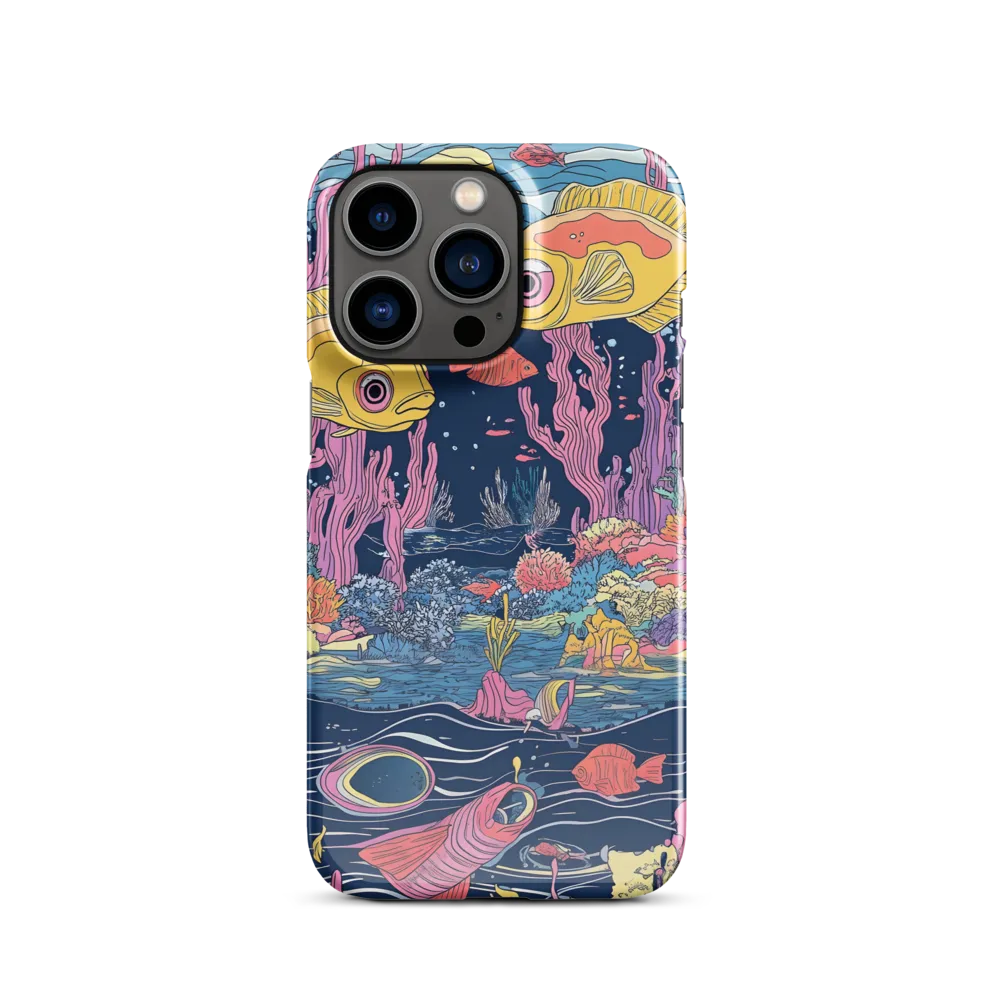 Underwater Dreamscape: A Playful Encounter | Phone Case |  13 Pro | Snap Case | Glossy