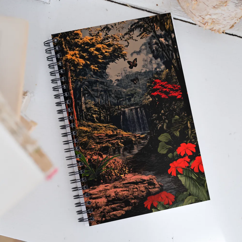 Whispers of the Waterfall | Spiral Notebook