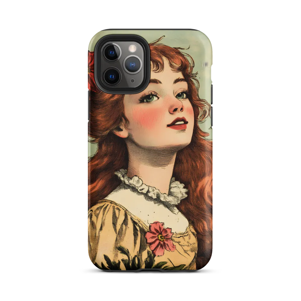 Whimsical Portrait of a Flower-Adorned Girl