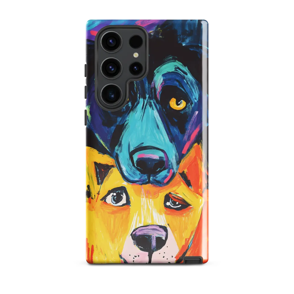 Vibrant Companions: An Expression of Canine Spirit | Phone Case |  S23 Ultra | Tough Case | Glossy
