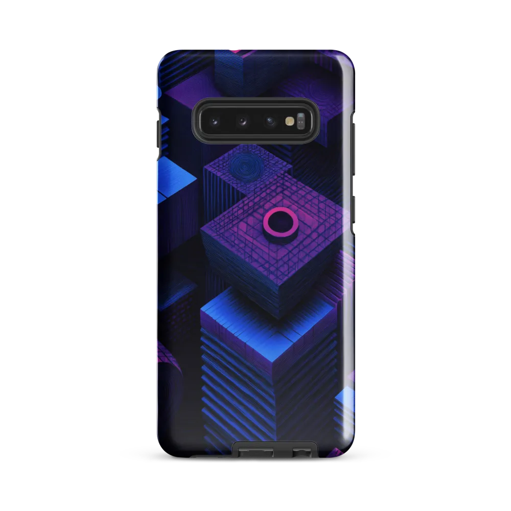 Geometric Dreams in Blue and Purple | Phone Case |  S10 Plus | Tough Case | Glossy