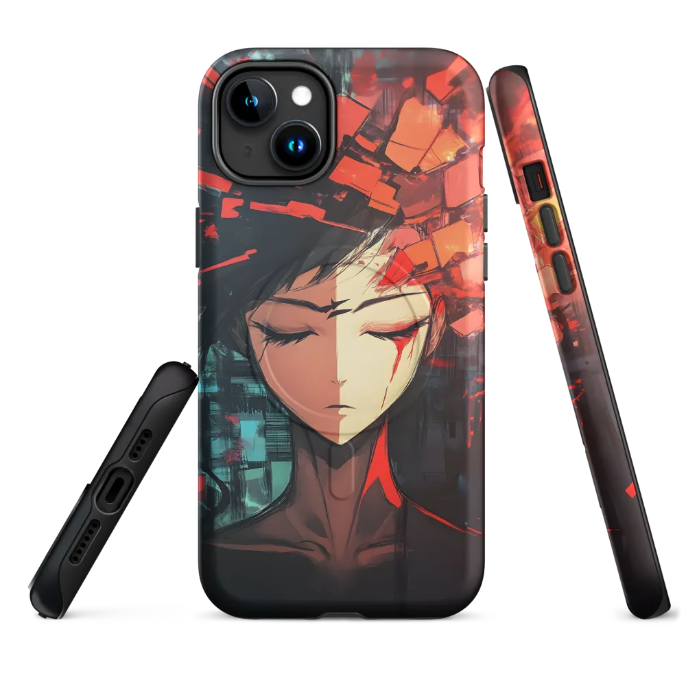 Fragmented Mind: The Silent Struggle | Phone Case |  15 Plus | MagSafe® Tough Case | Matte