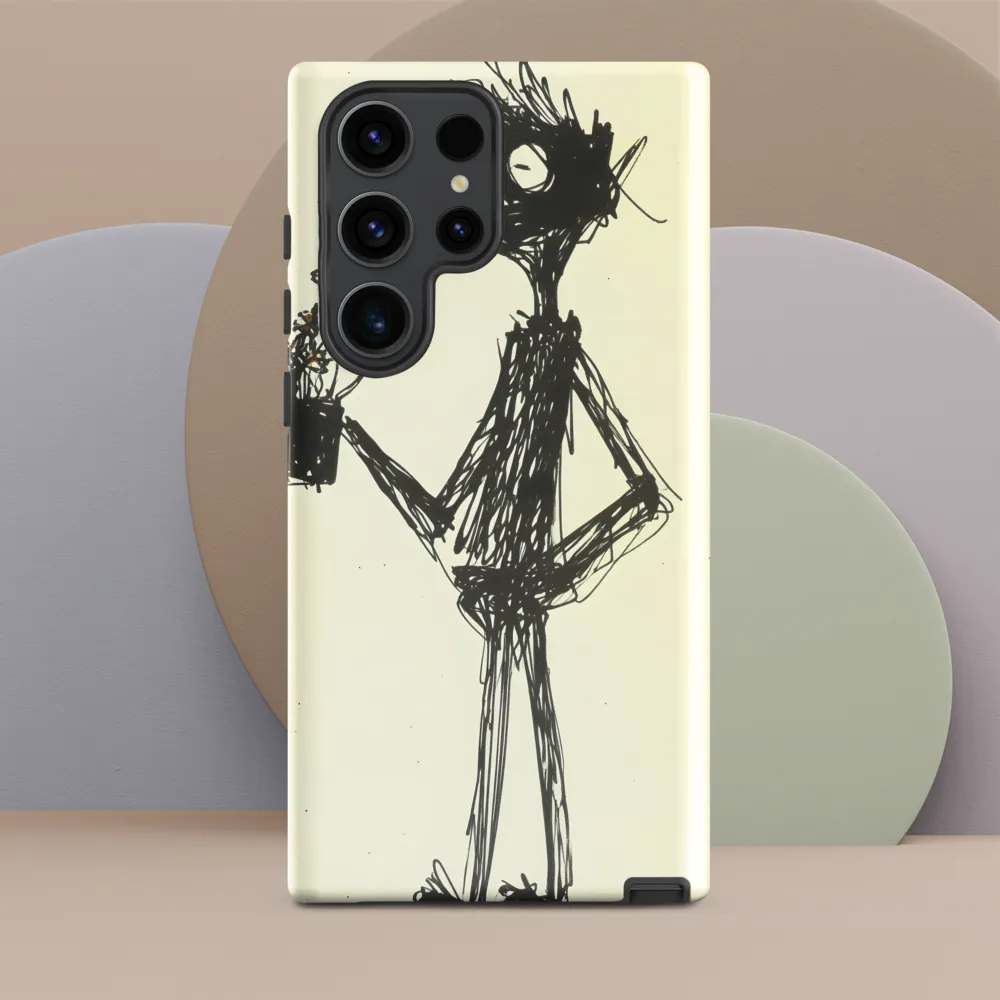 Whimsical Figure with Flowers