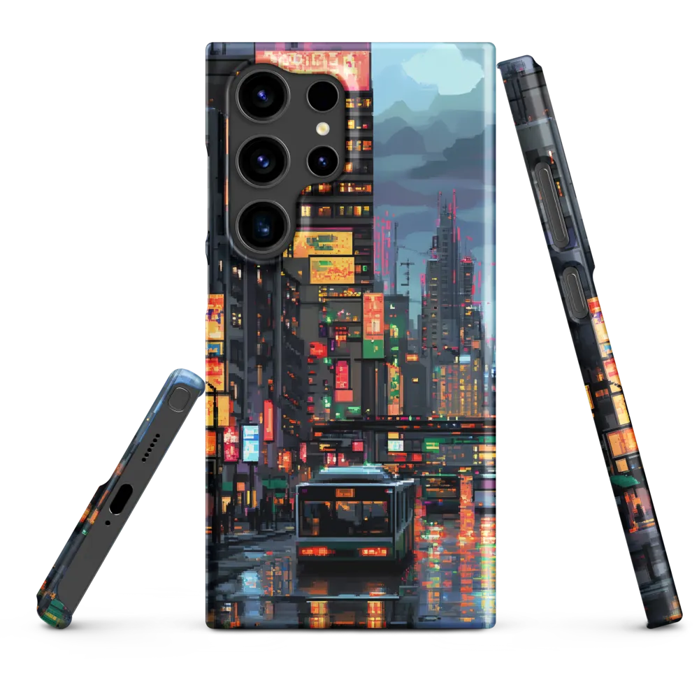 Neon Dreams: A Pixelated Urban Night