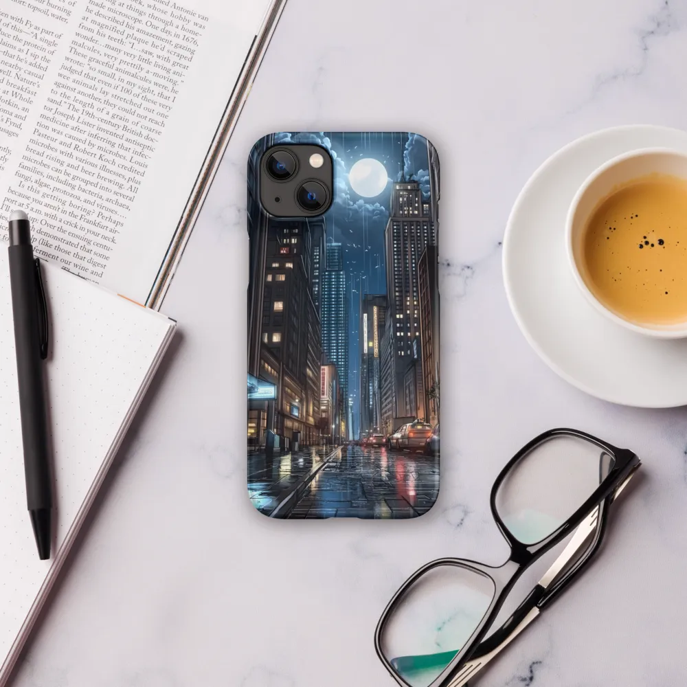 Moonlit Urban Serenity | Phone Case |  14 Plus | Snap Case | Matte