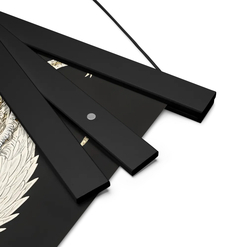 Elegance of the Majestic Peacock | Poster With Black Wood Hanger | 10″×10″