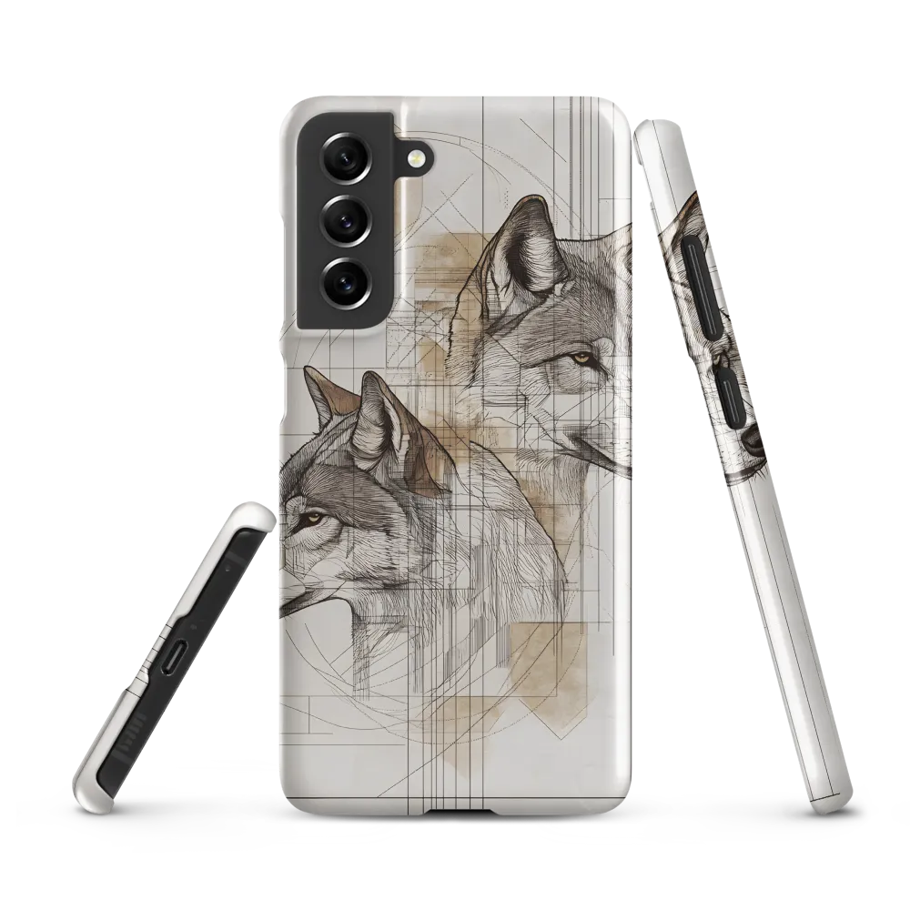 Geometric Harmony: The Essence of Wolves | Phone Case |  S21 FE | Snap Case | Glossy
