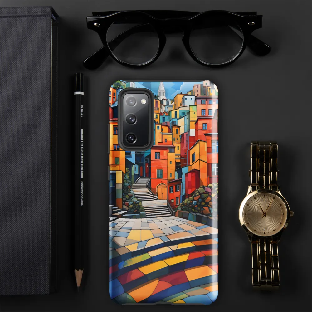 Vibrant Village: A Cubist Journey