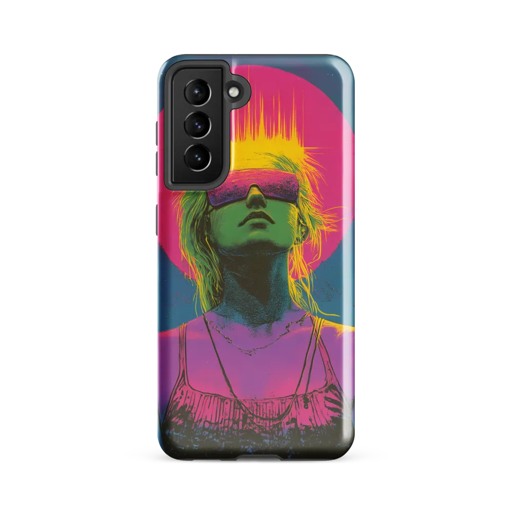 Neon Dreams: Portrait of a Modern Muse | Phone Case |  S21 FE | Tough Case | Glossy