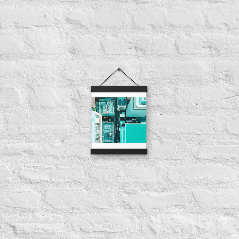 Urban Geometry: Aerial Perspective | Poster With Black Wood Hanger | 8″×10″