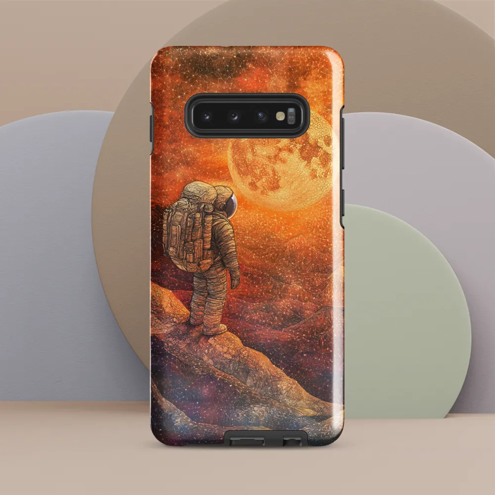 Journey to the Celestial: An Astronaut's Reflection | Phone Case |  S10 Plus | Tough Case | Glossy