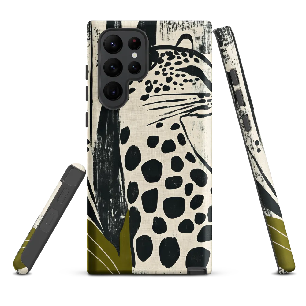 Leopard in Silhouette: A Modern Appeal | Phone Case |  S22 Ultra | Tough Case | Matte
