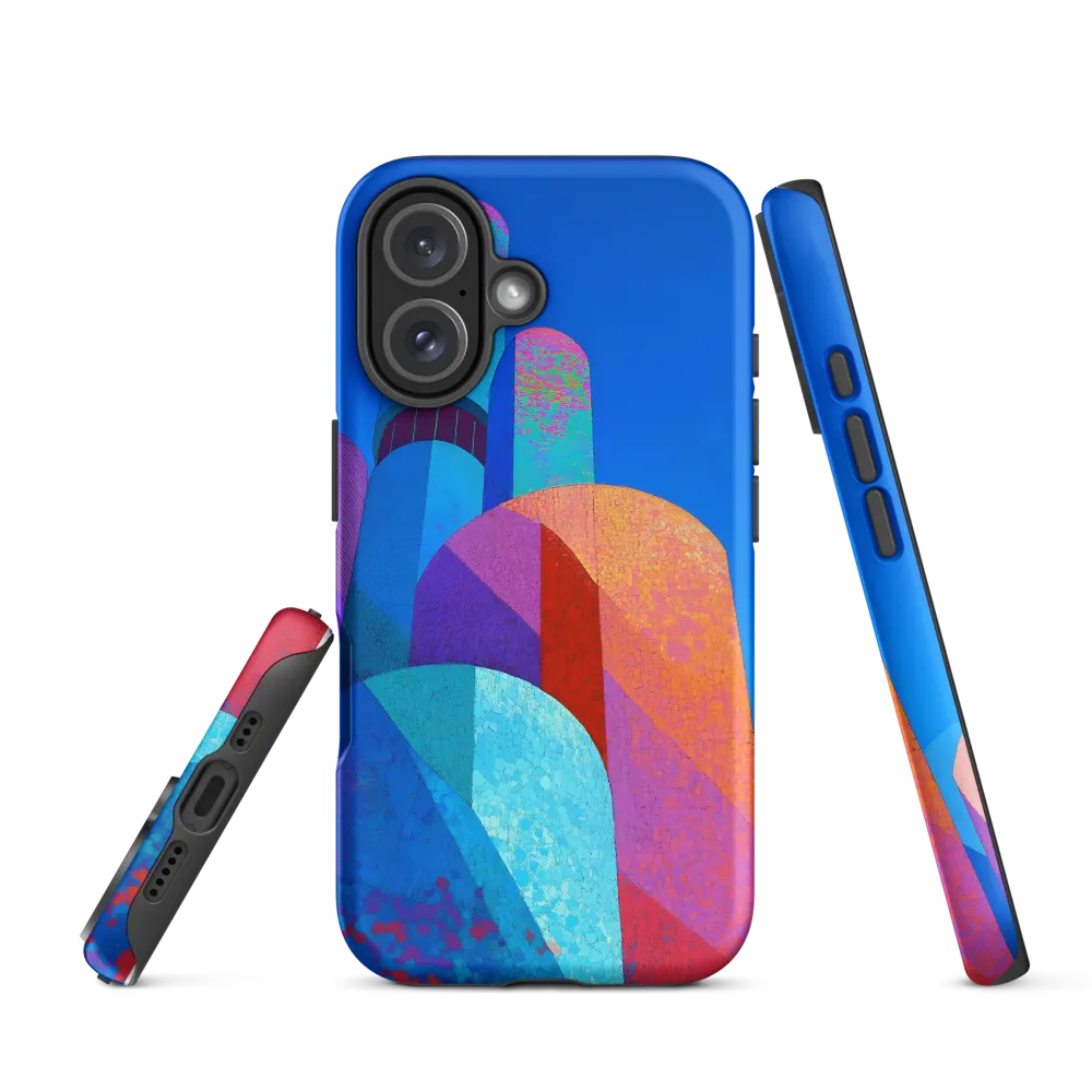 Vibrant Geometric Harmony | Phone Case |  16 | Tough Case | Matte