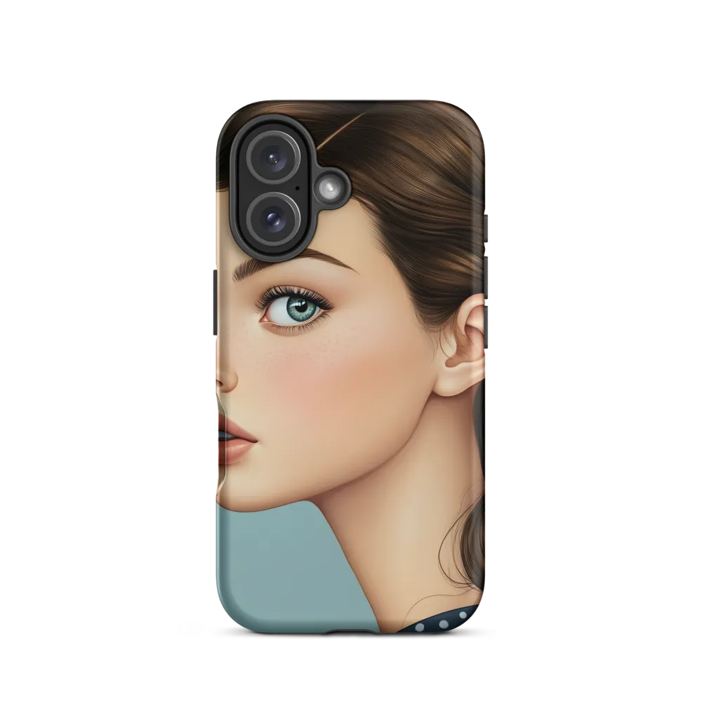 Captivating Gaze: A Modern Portrait | Phone Case