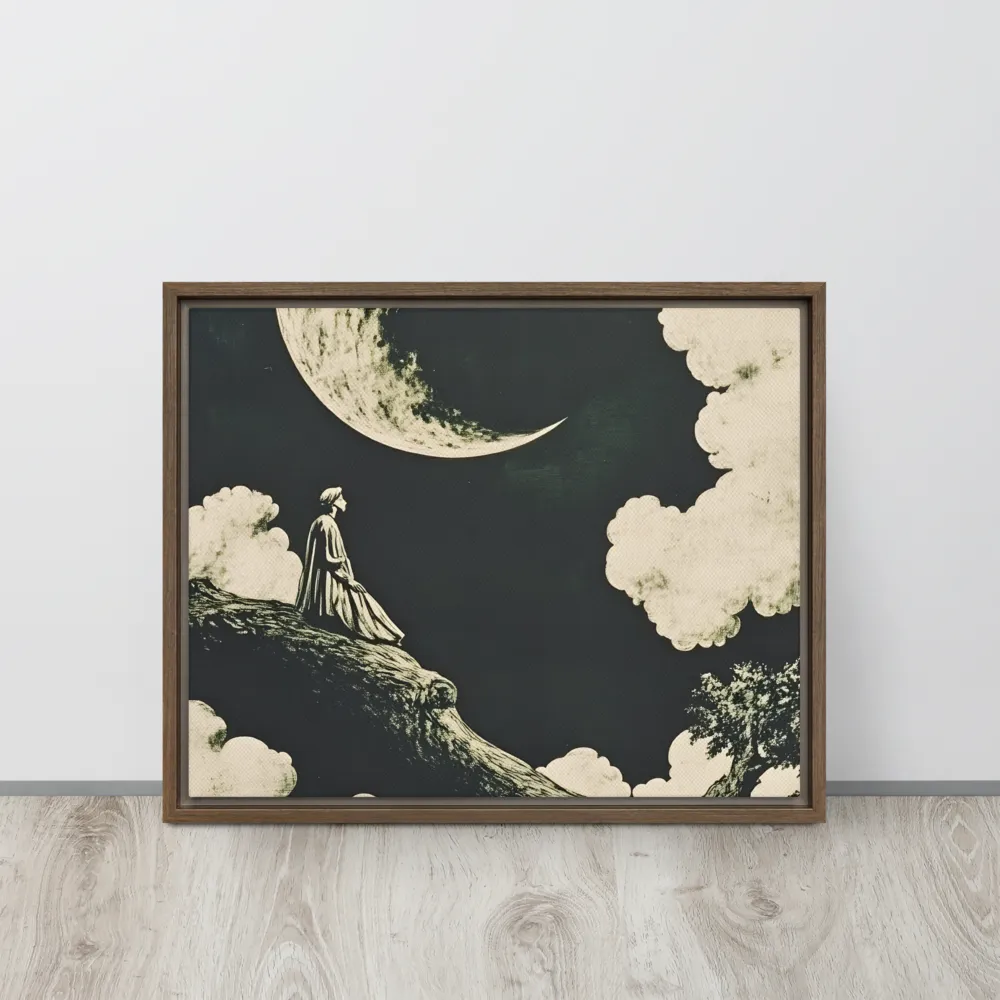 Whispers of the Moon | Canvas with Brown Frame | 16″×20″