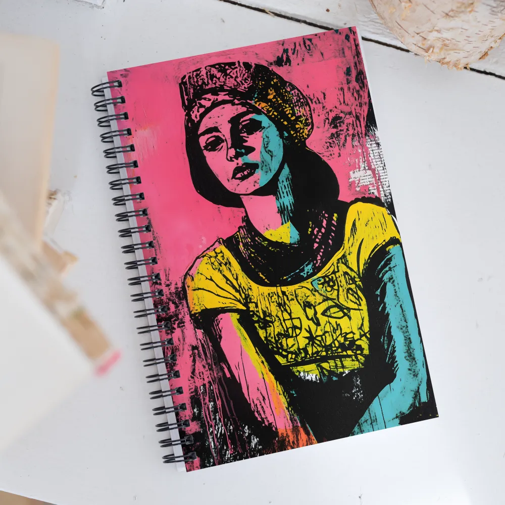 Urban Elegance: A Graffiti Portrait | Spiral Notebook