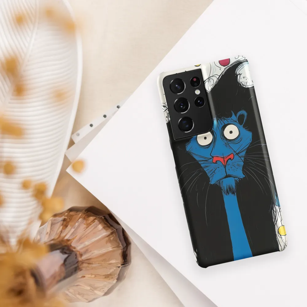 Whimsical Blue Lion