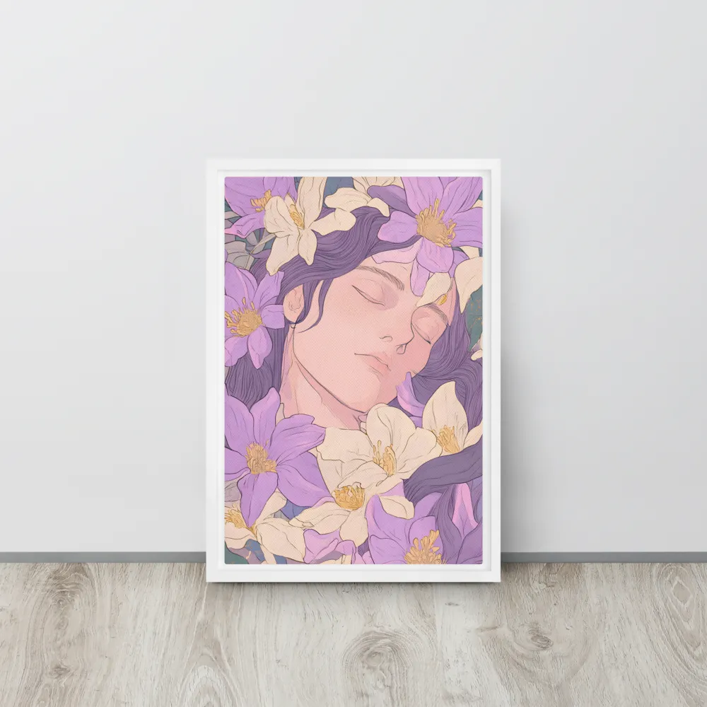 Harmony in Bloom | Canvas with White Frame | 12″×18″