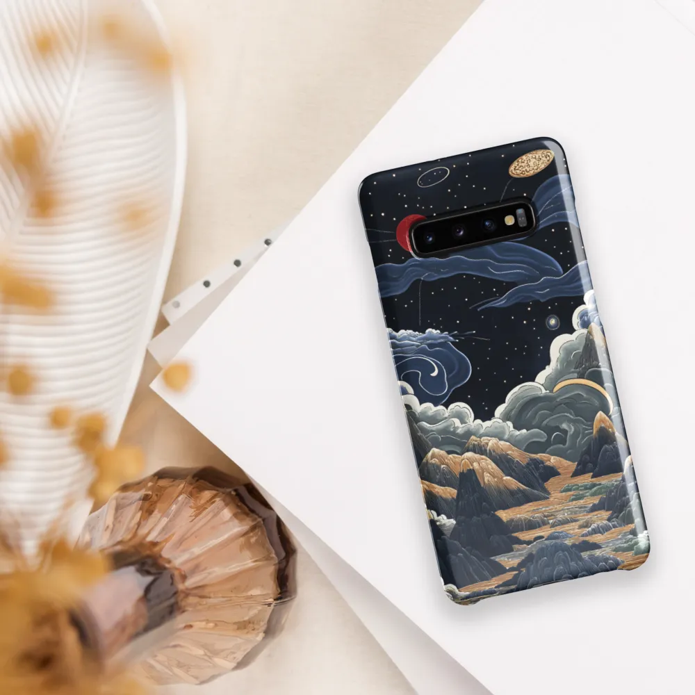 Celestial Harmony: Peaks and Planets | Phone Case |  S10 Plus | Snap Case | Glossy