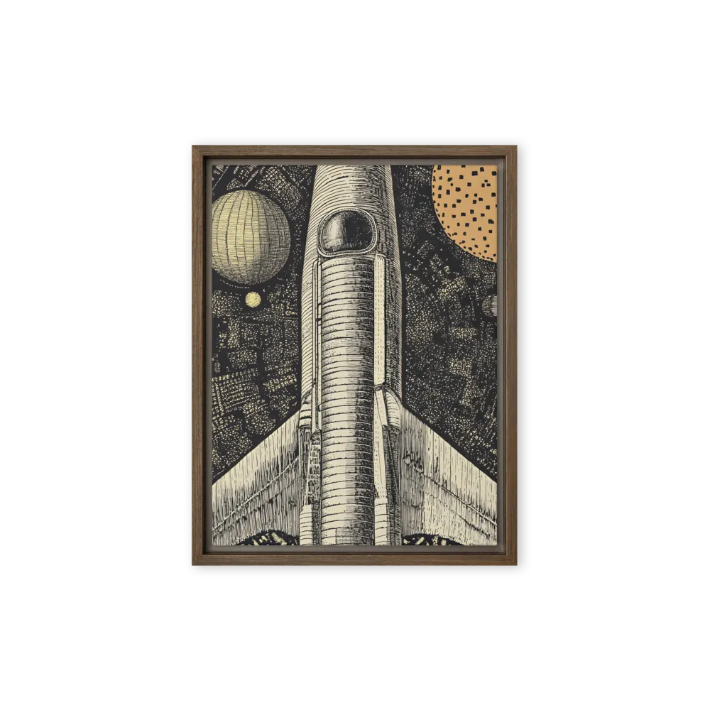 Voyage to the Unknown | Canvas with Brown Frame | 9″×12″