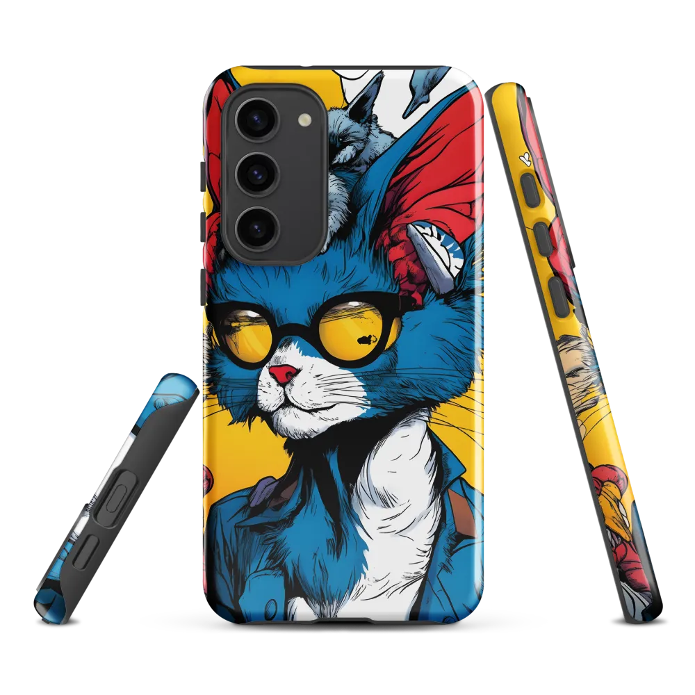 Spectacled Blue — Cat Portrait with Kitten