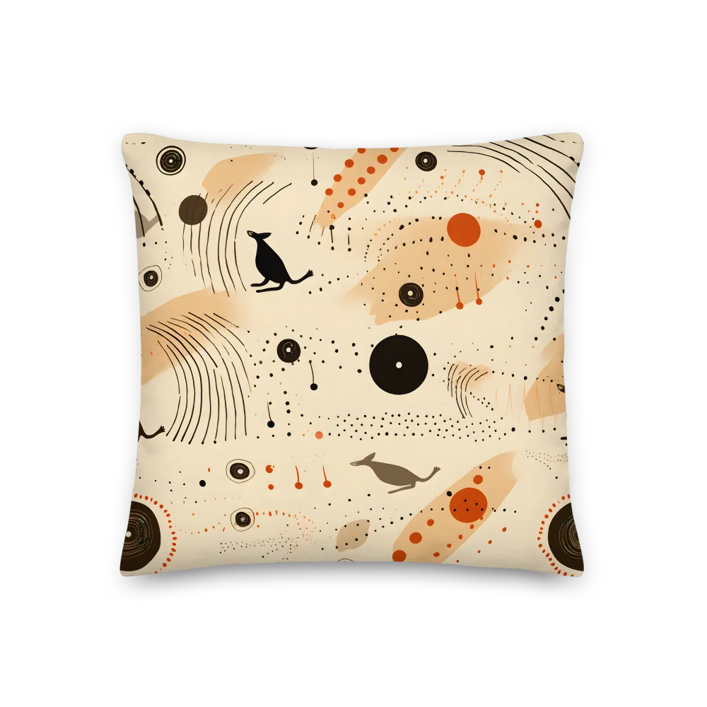 Playful Patterns in Earth Tones | Pillow | 18″×18″