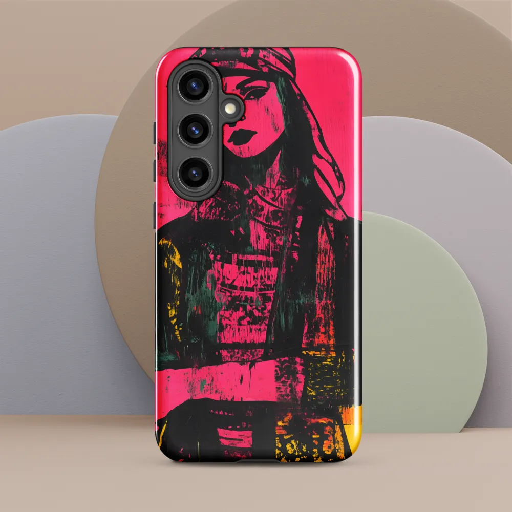 Magenta Screenprint: Woman in a Cap