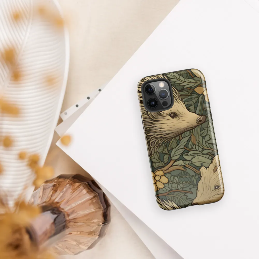 Whimsical Hedgehog Garden | Phone Case |  12 Pro | Tough Case | Glossy