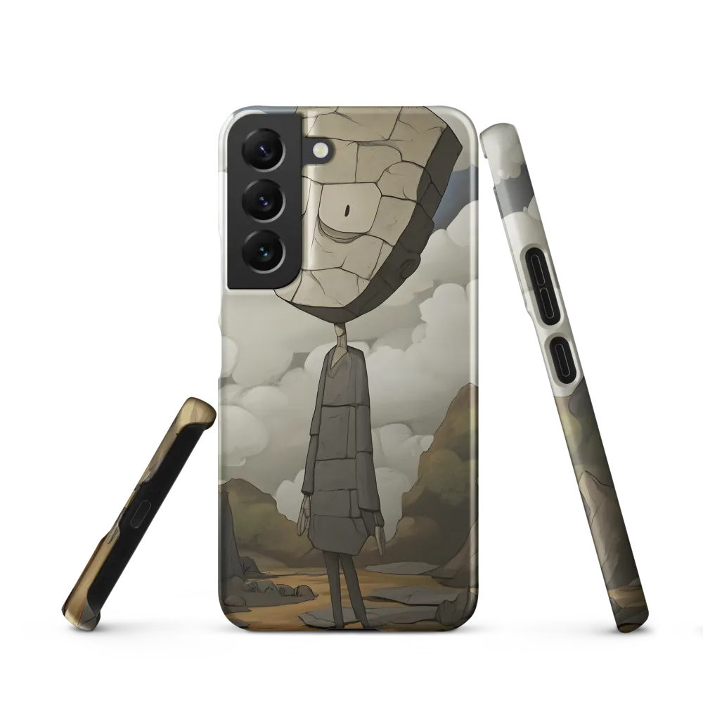 Whimsical Stone Figure in a Rocky Landscape | Phone Case |  S22 | Snap Case | Matte