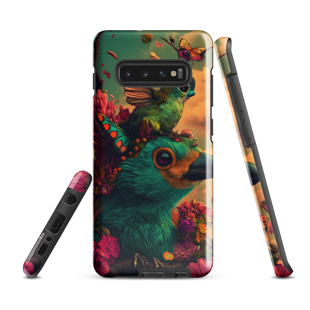 Whimsical Avian Fantasy | Phone Case |  S10 Plus | Tough Case | Glossy