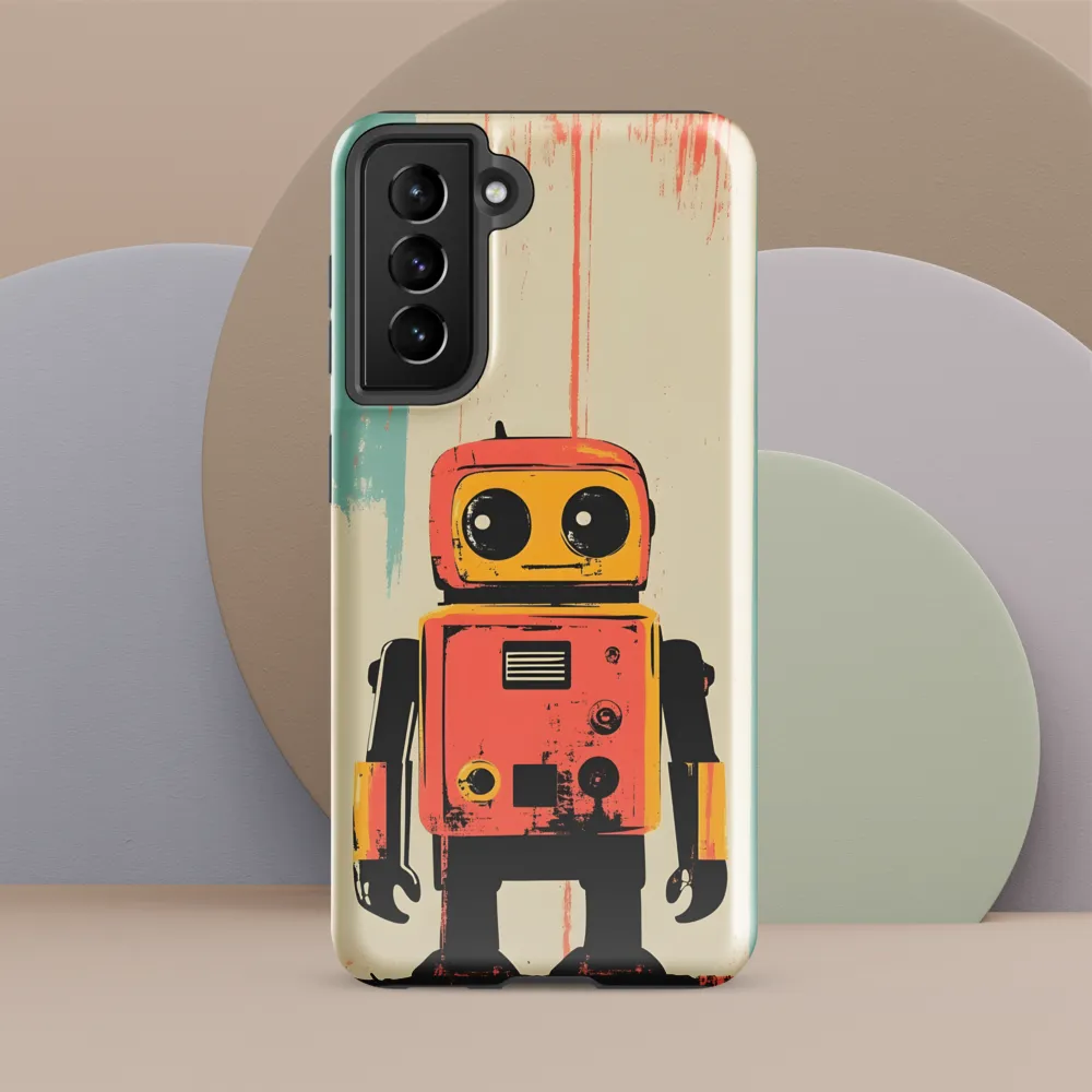 Retro Robot Charm | Phone Case |  S21 FE | Tough Case | Glossy