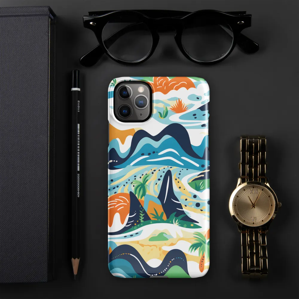 Abstract Tropical Landscape | Phone Case |  11 Pro Max | Snap Case | Glossy