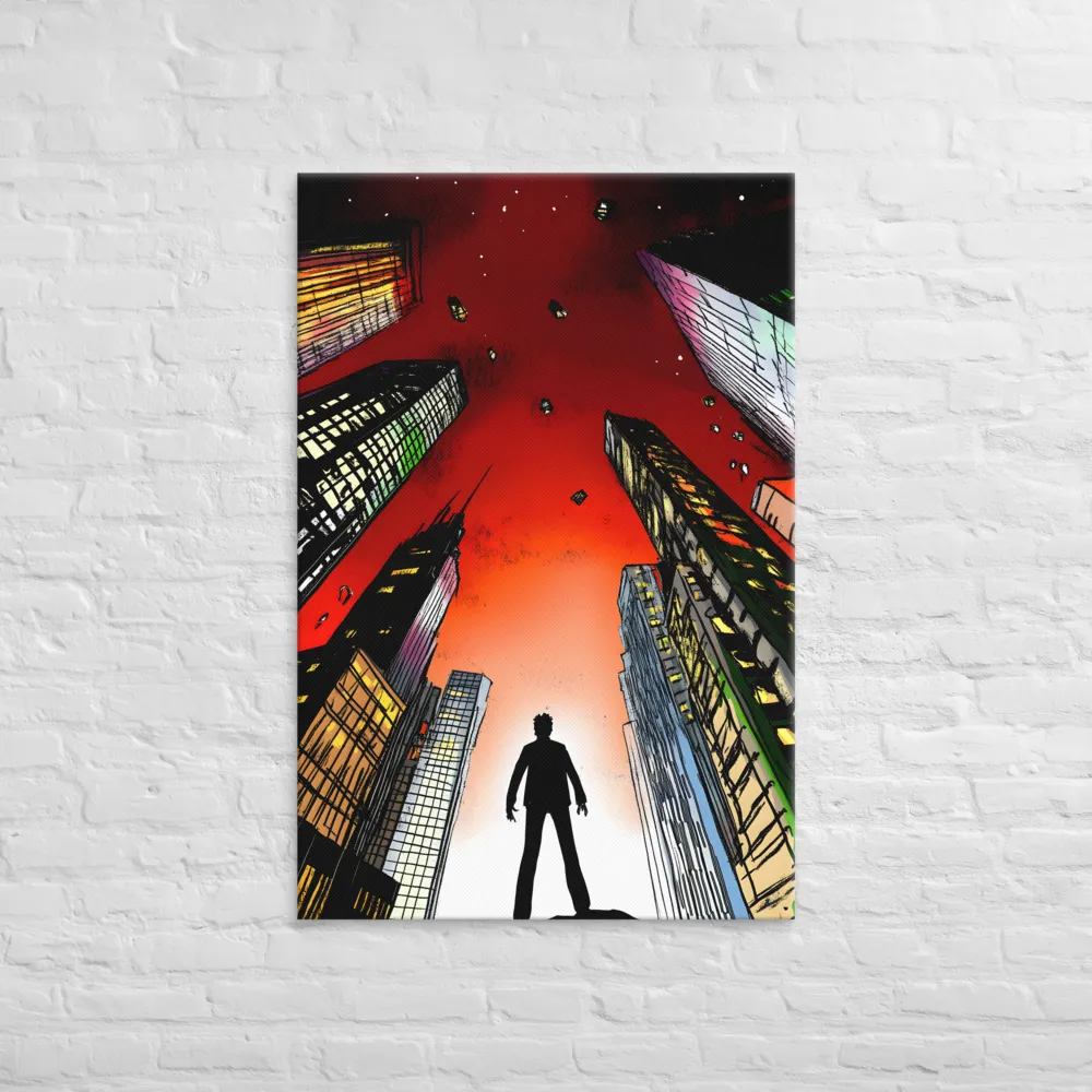 Urban Skyward: A Journey into Wonder | Canvas | 32″×48″