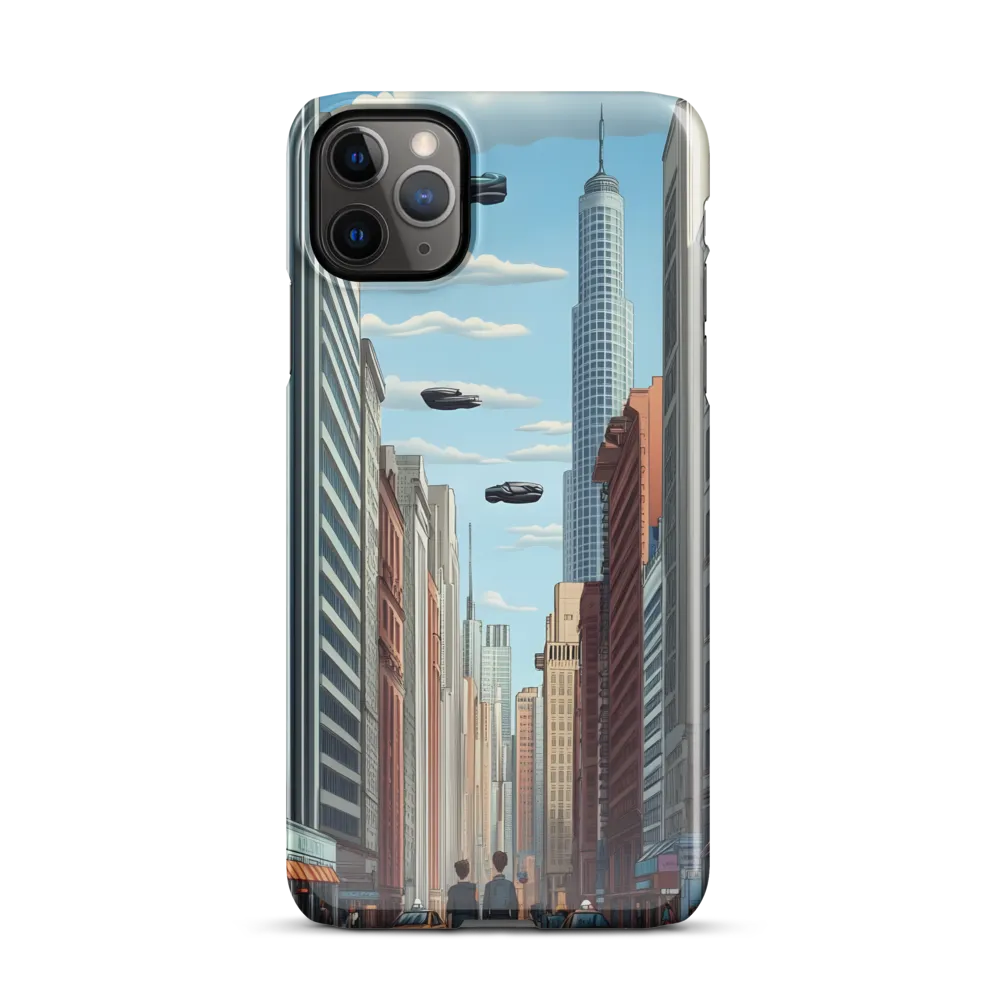 Futuristic Stroll through the Urban Skyline | Phone Case |  11 Pro Max | Snap Case | Glossy