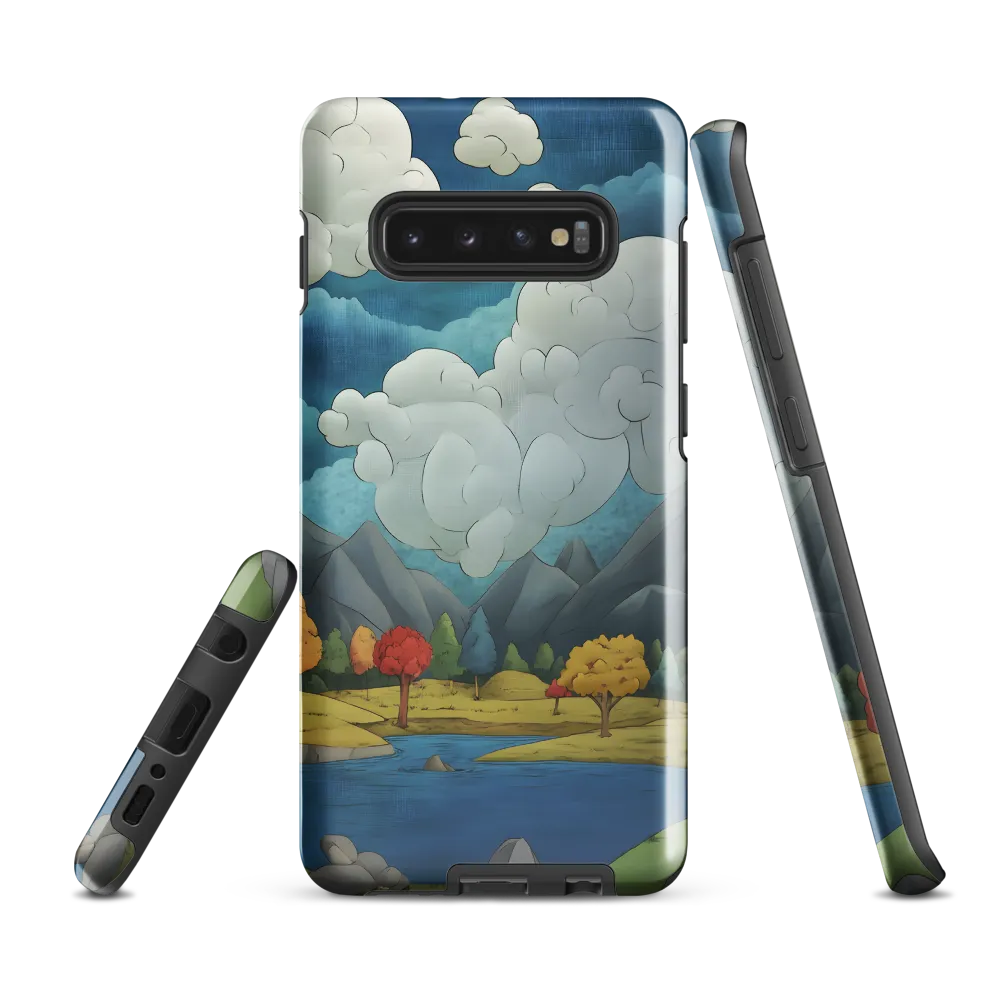 Whimsical Serenity: A Tranquil Landscape | Phone Case |  S10 Plus | Tough Case | Glossy