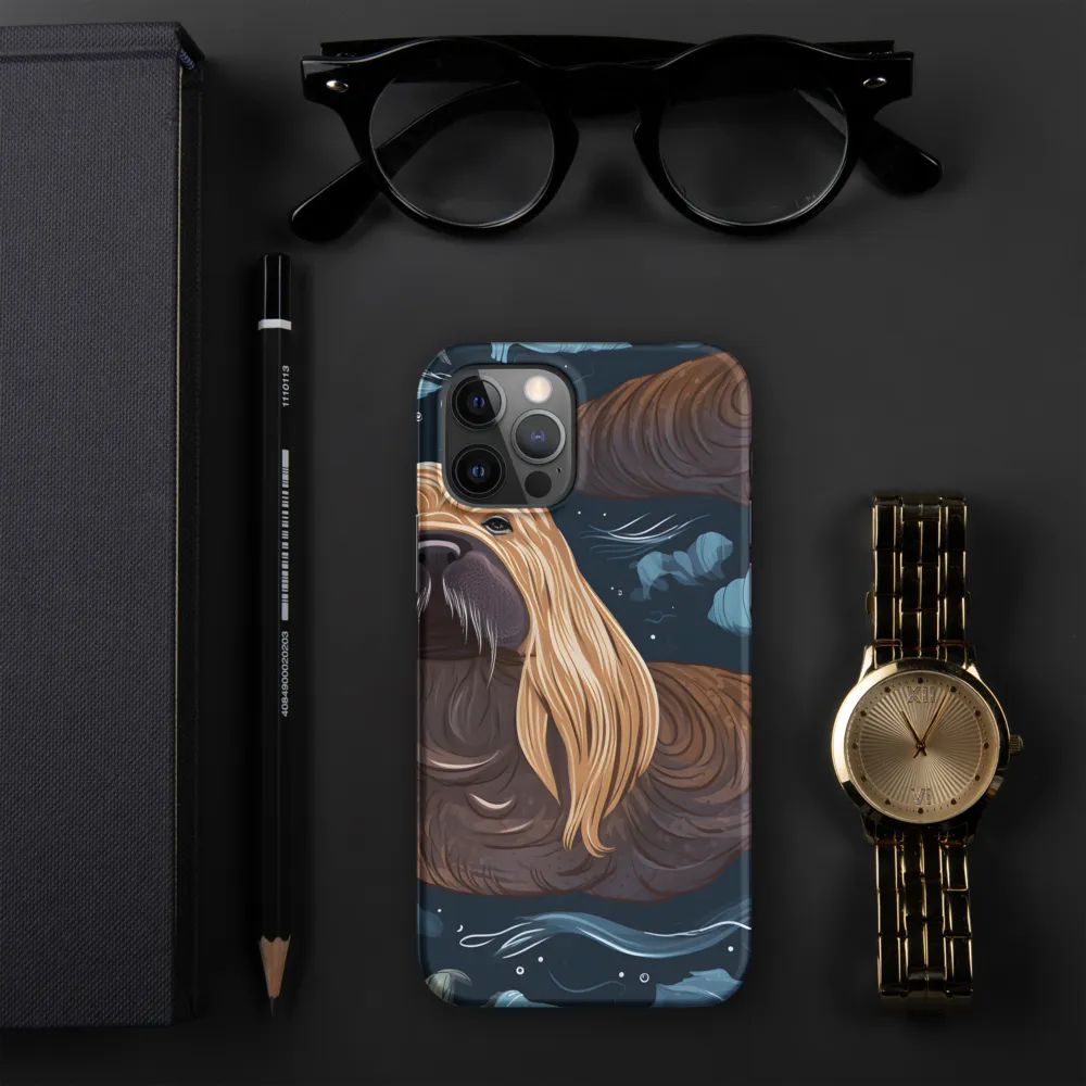 Whimsical Walruses in Deep Blue